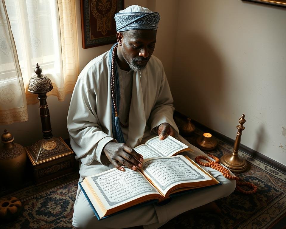 A Sudanese spell caster incorporating Islamic elements into traditional practice