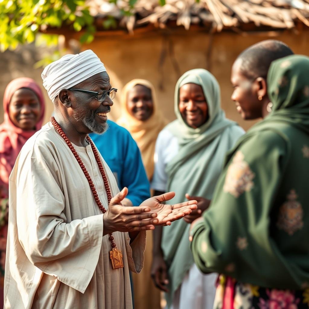 A respected Love Spell Caster in Sudan interacting with community members