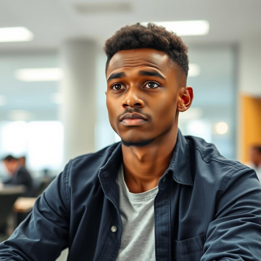 A young Sudanese man discussing his skeptical perspective on spell casting