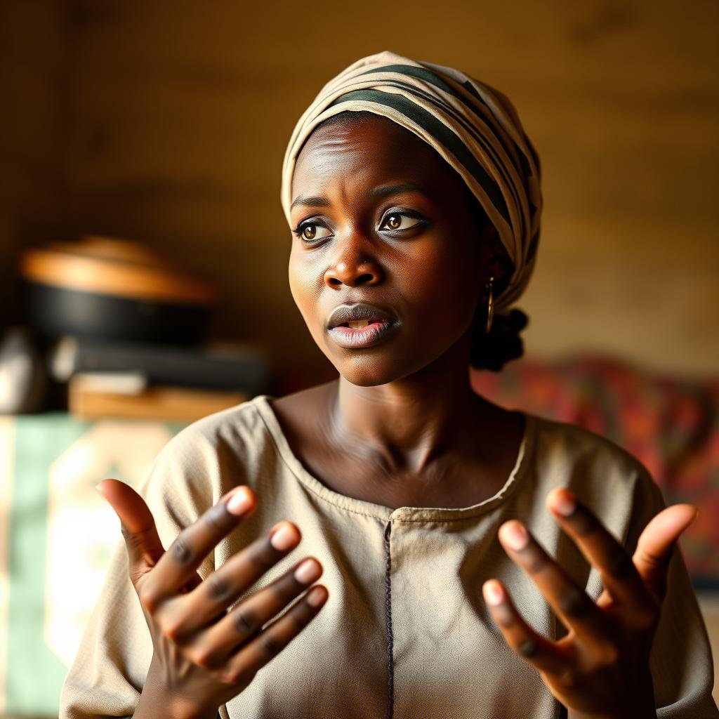 A young Sudanese woman sharing her experience with love spells