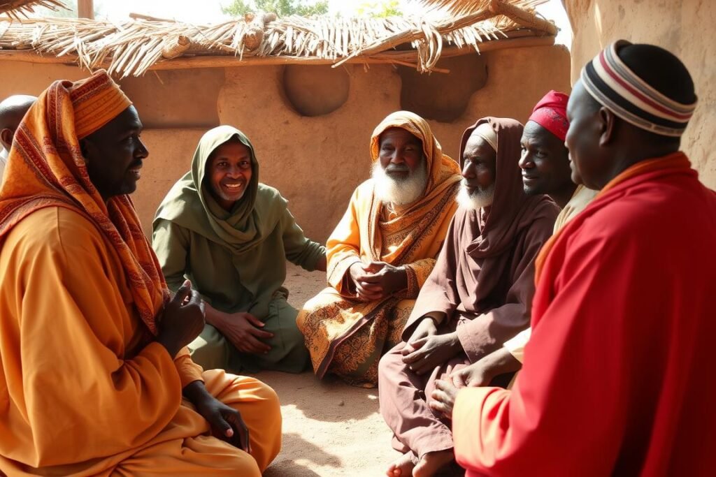 Cultural exchange between Sudanese practitioners and respectful visitors