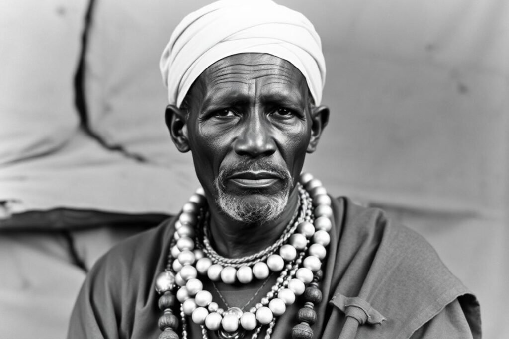 Historical photograph of Khotso Sethuntsa, famous South African traditional healer