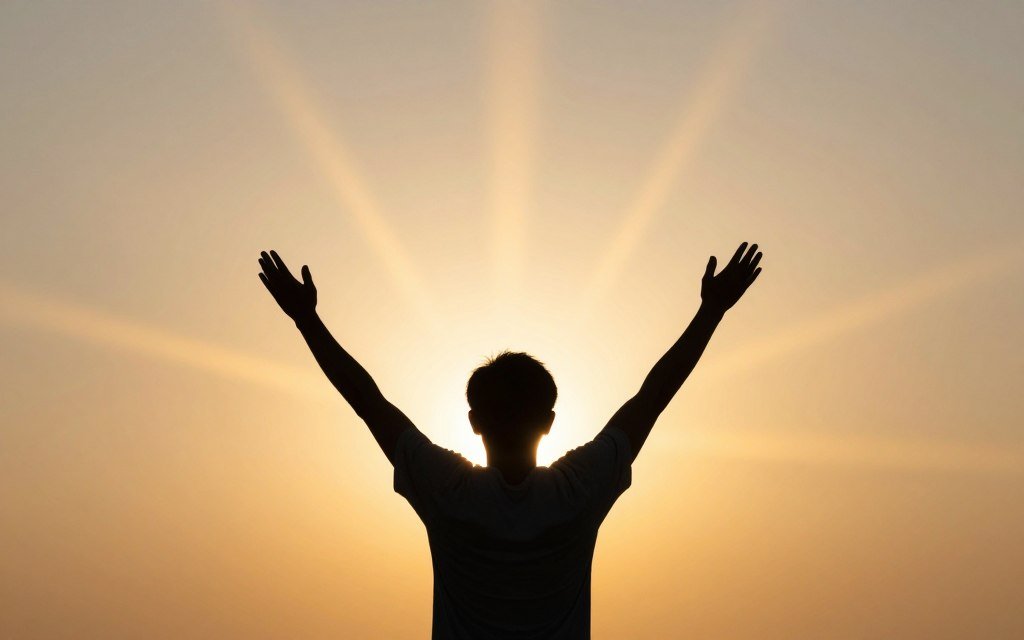 Hopeful person starting spiritual journey with traditional healer