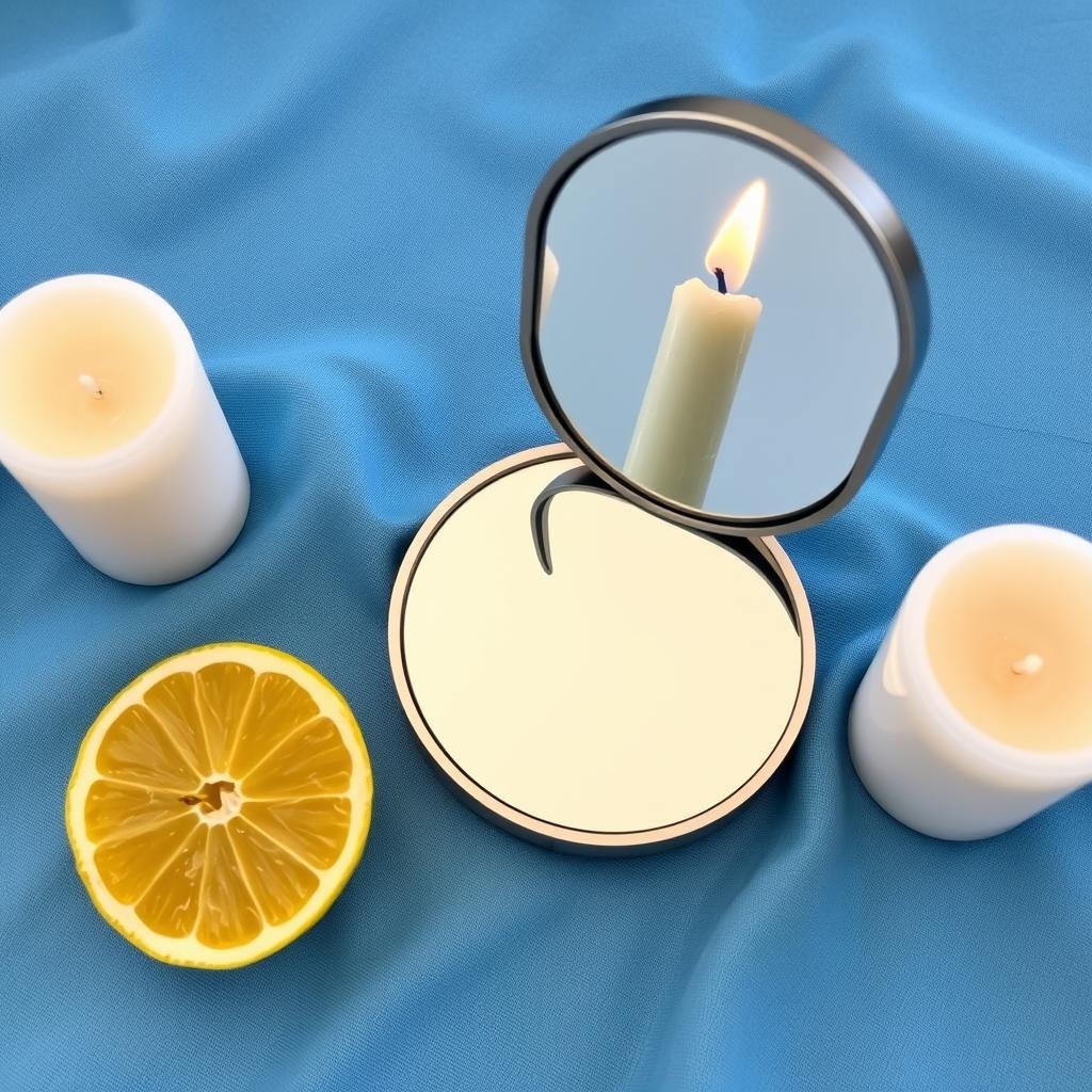 Lemon and mirror used in truth revelation Court Cases Solving Spell