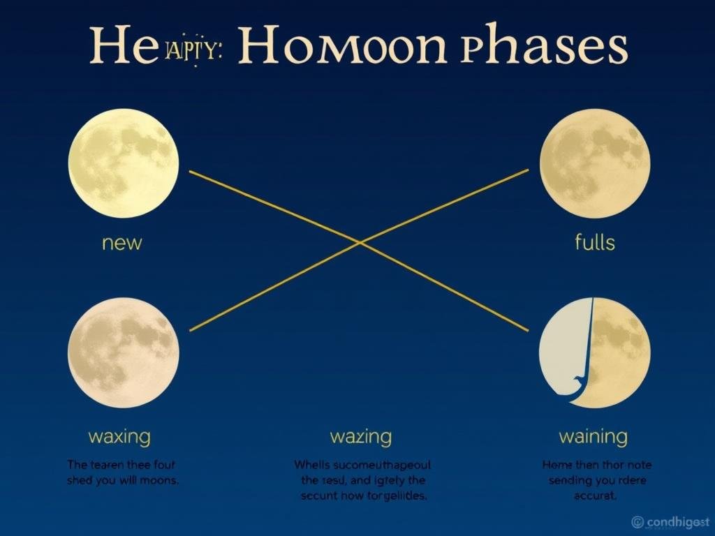 Moon phases diagram showing timing for Court Cases Solving Spell