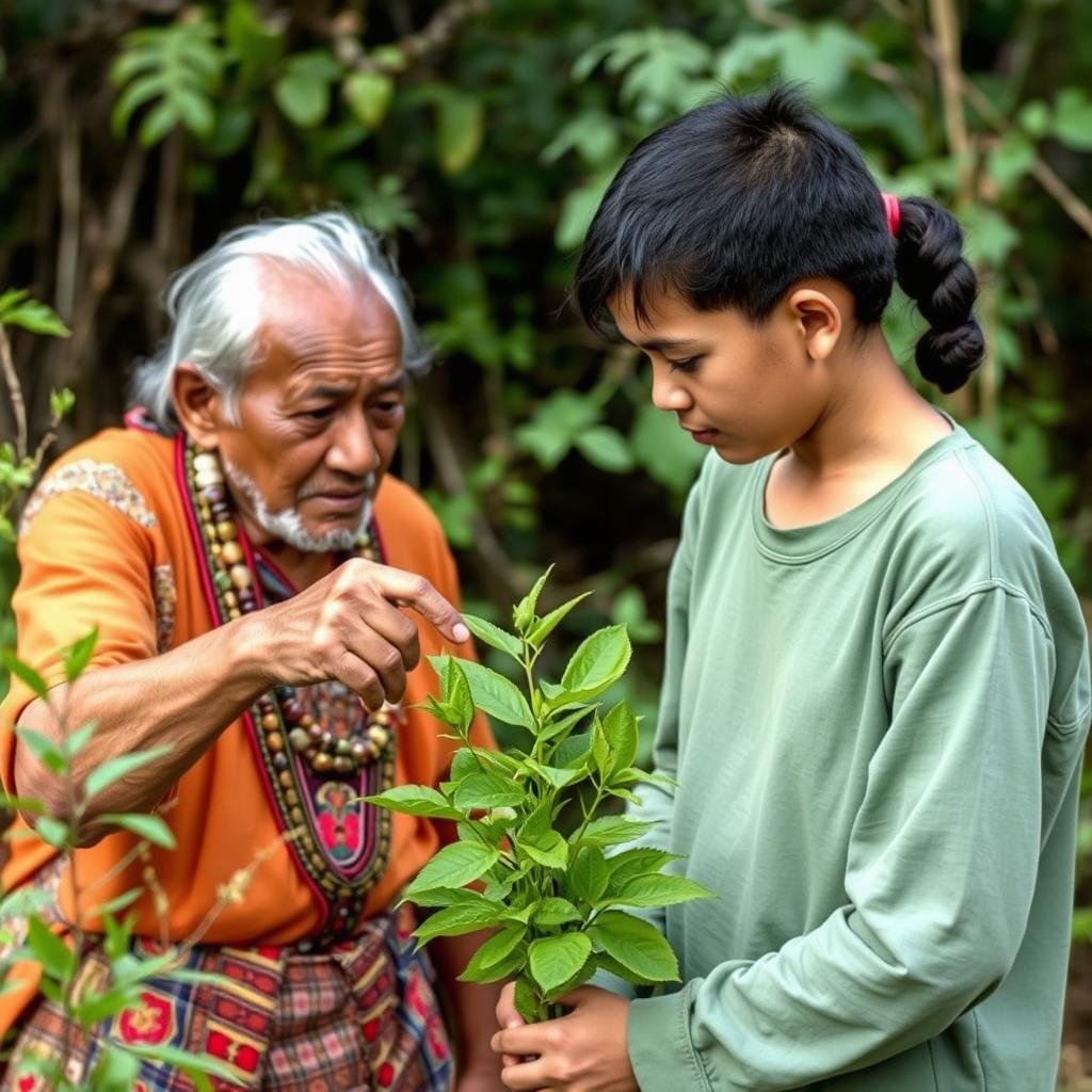 Native Healer teaching about medicinal plants