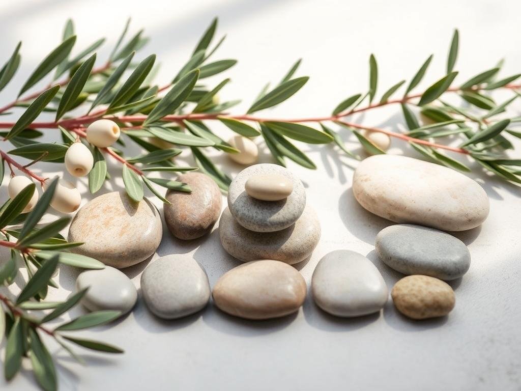 Olive branches and other materials used in Greek harmony spells for marriage