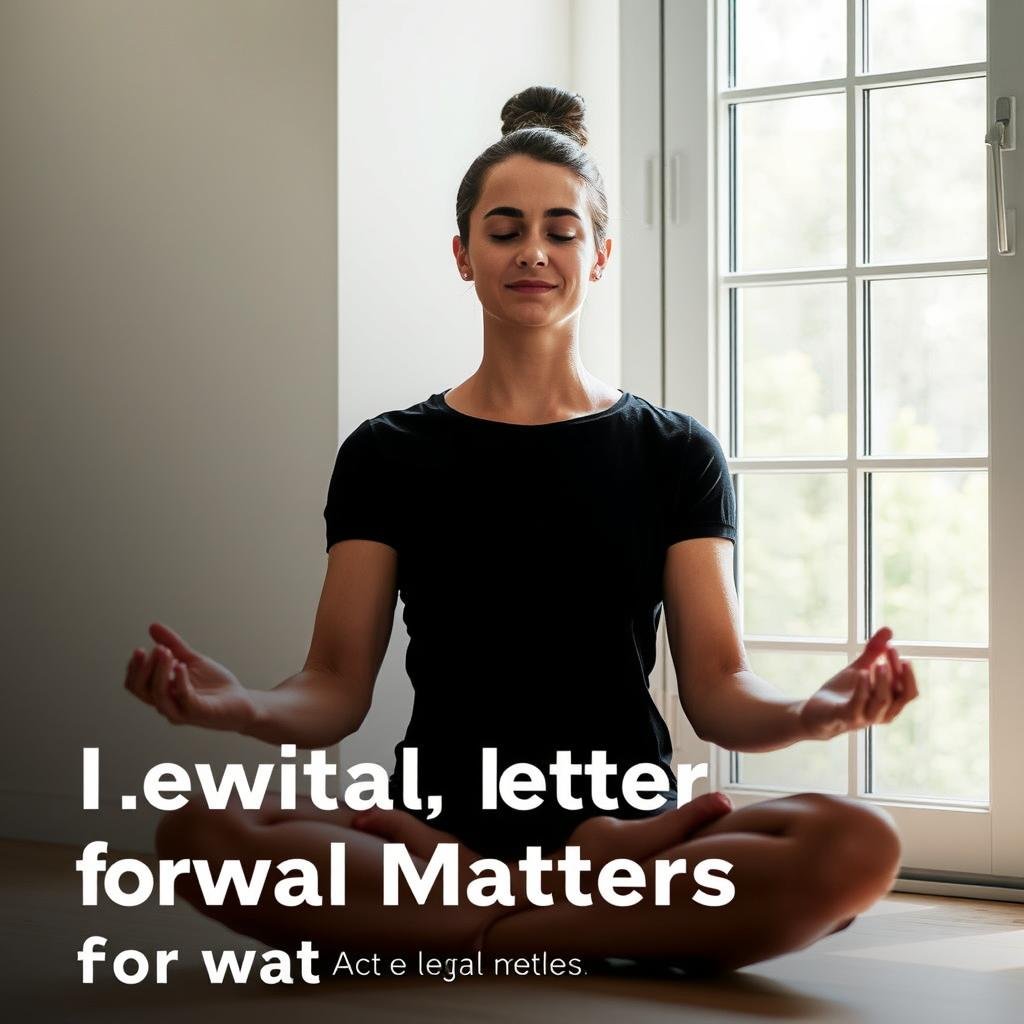 Person meditating to find clarity about legal situation