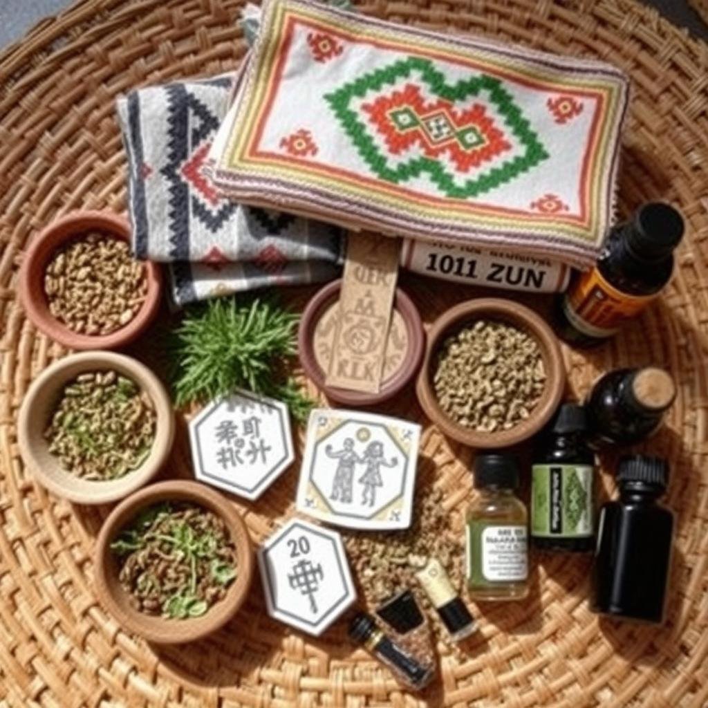 Sudanese spiritual items used in marriage spell casting including herbs and talismans