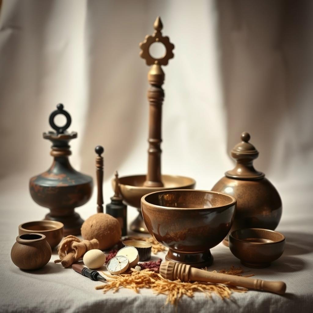 Traditional Sudanese ritual objects for love ceremonies