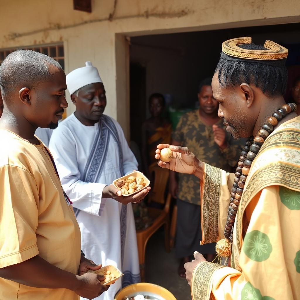 Traditional business blessing ceremony in Ghana