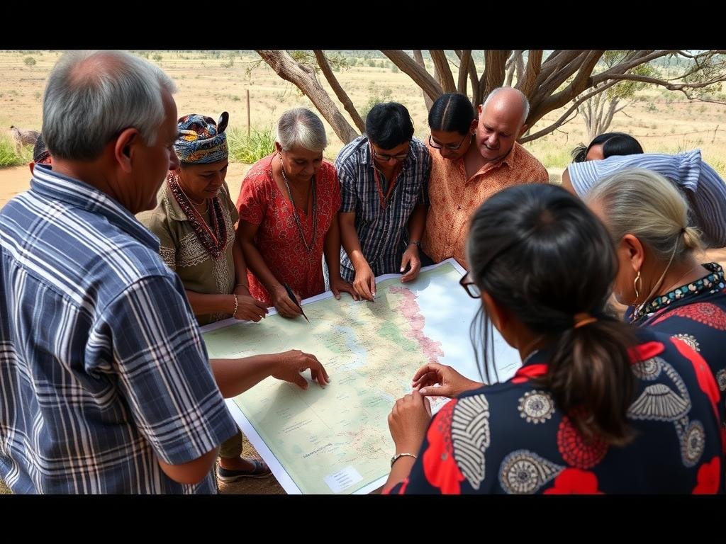 Traditional owners mapping country as part of dispute resolution in Queensland