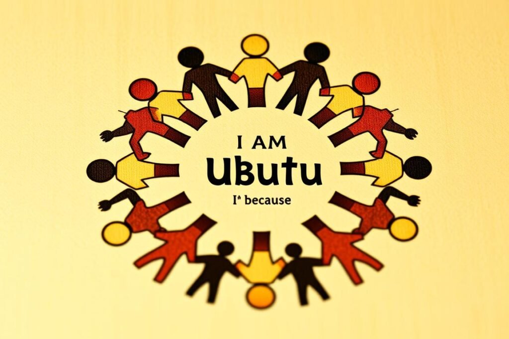 Visual representation of Ubuntu philosophy showing interconnected community members