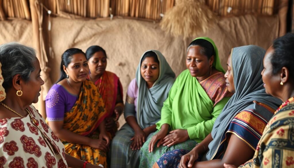 Women participating in a traditional dispute resolution forum