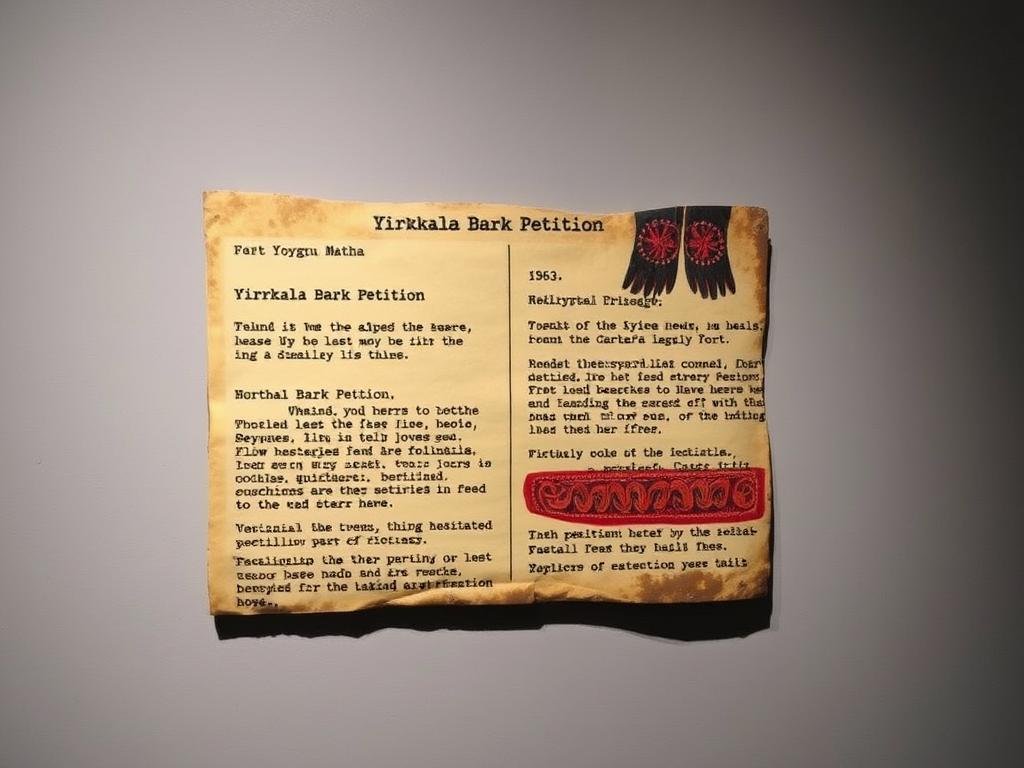 Yirrkala Bark Petition used in Traditional Land Dispute Resolution in Australia